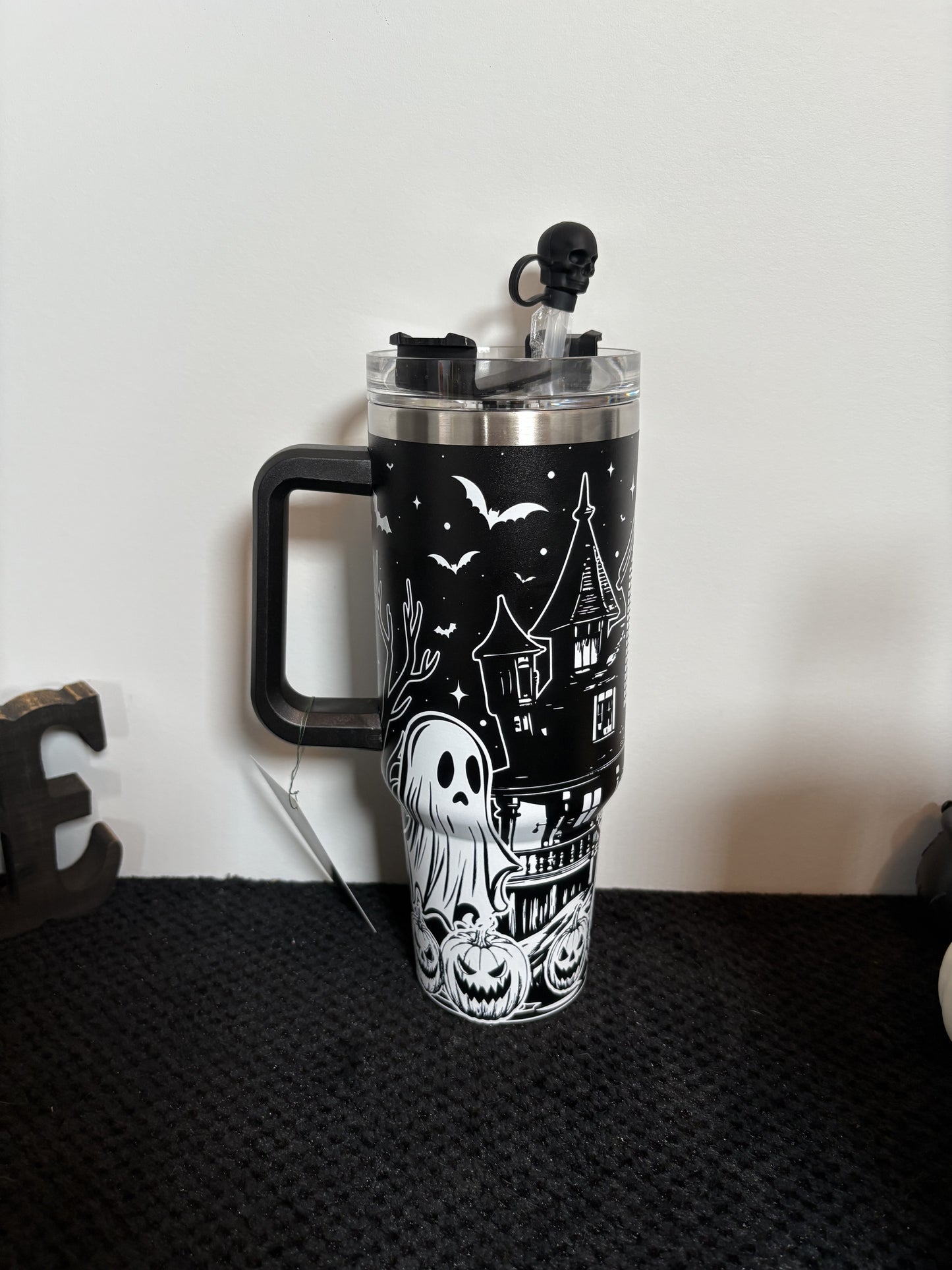 Gothic 40 oz Tumblr with Lid, Straw & Straw Protector