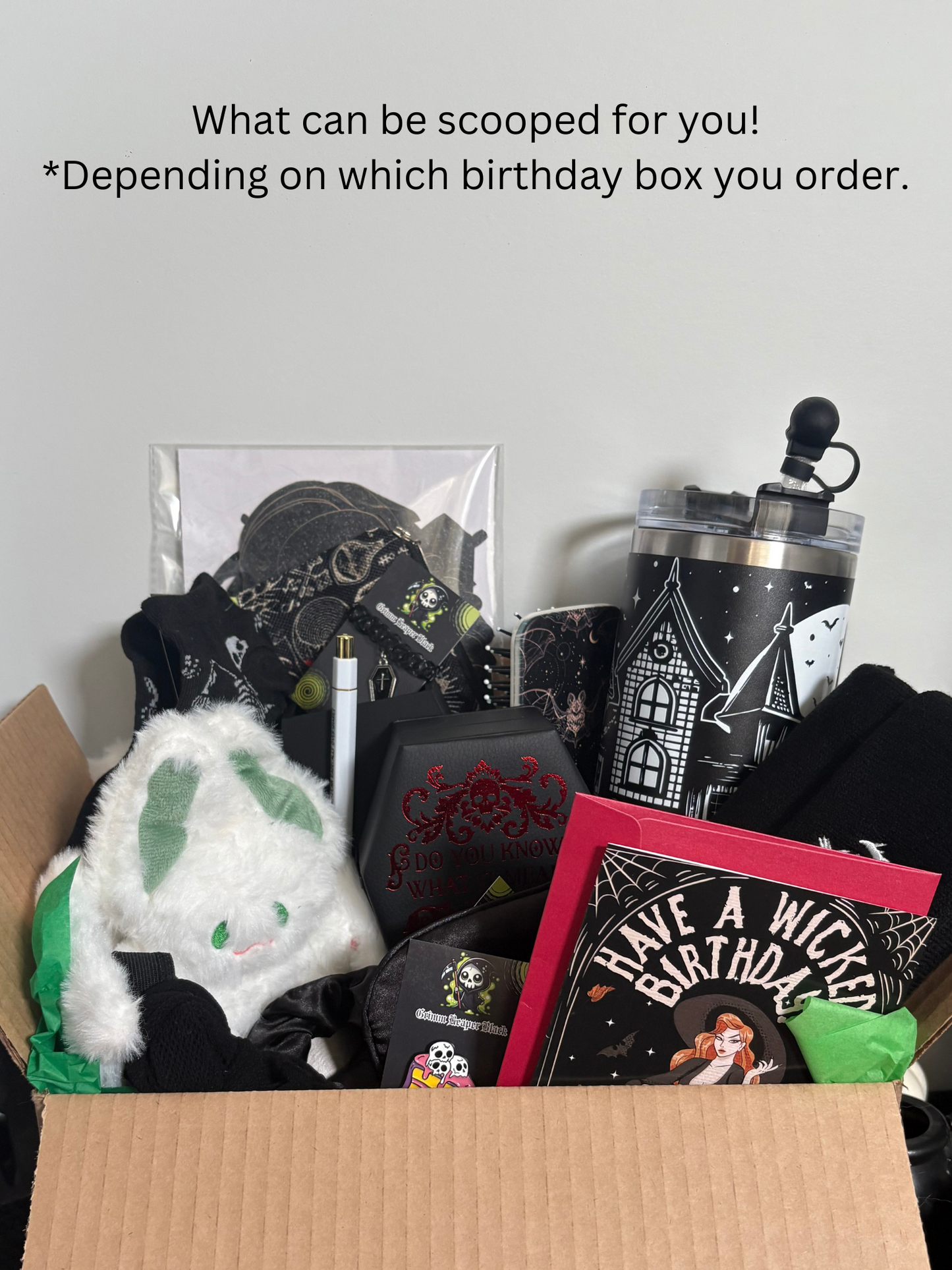 Darkest Wishes on Your Birthday Basket