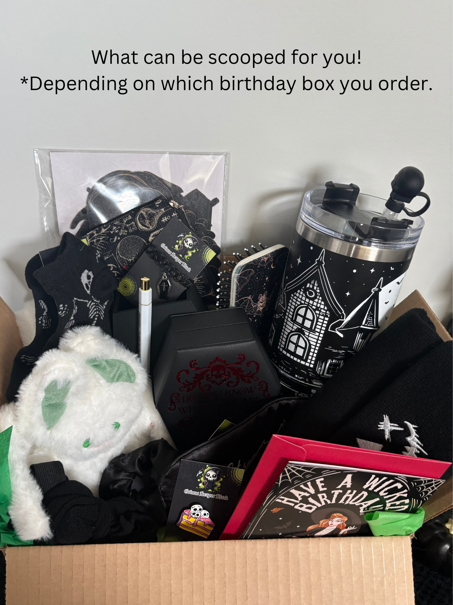 Darkest Wishes on Your Birthday Basket