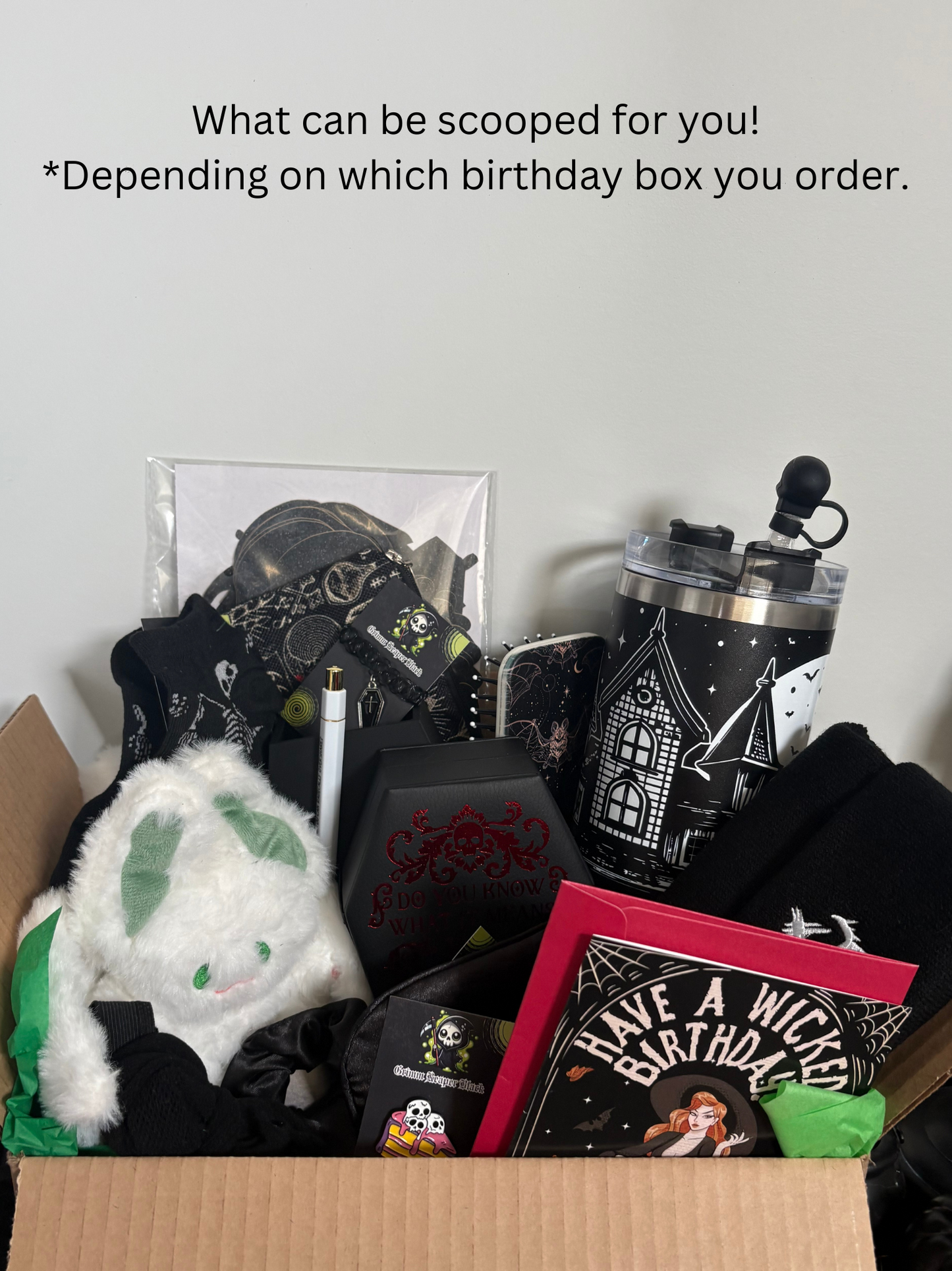 Darkest Wishes on Your Birthday Basket