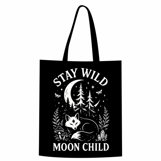 Stay Wild Moon Child Tote Bag